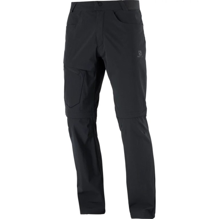 Black Salomon Wayfarer Zip Off Men's Sport Pants | IE JI5283